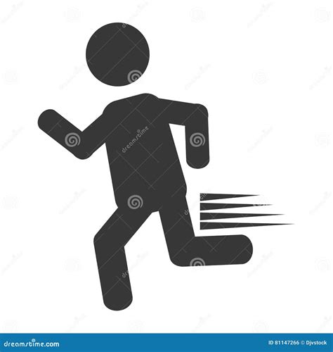Man Running Pictogram Stock Vector Illustration Of Running 81147266