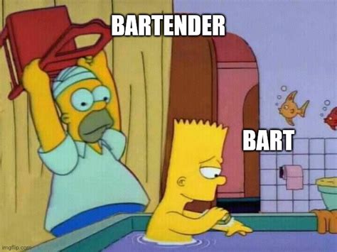 Homer Hits Bart With A Chair Imgflip