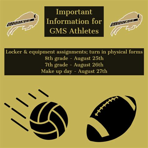 Important Information For Gms Athletes Giddings Middle School