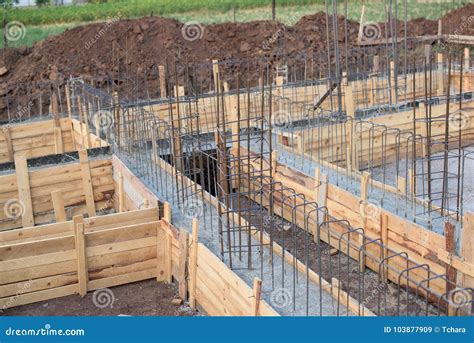 Formwork In The Foundations Of A House Stock Image Image Of Building