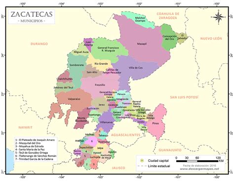 Mapa Del Estado De Zacatecas Con Nombres Images And Photos Finder