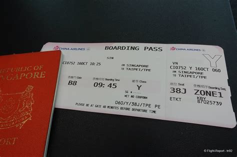 Review Of China Airlines Flight From Singapore To Taipei In Economy