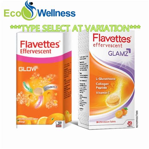 Flavettes glow ada juga fungsi bonus iaitu menguatkan sistem ketahanan badan. FLAVETTES EFFERVESCENT Kecantikan 2X15S  GLOW / GLAMZ  L ...