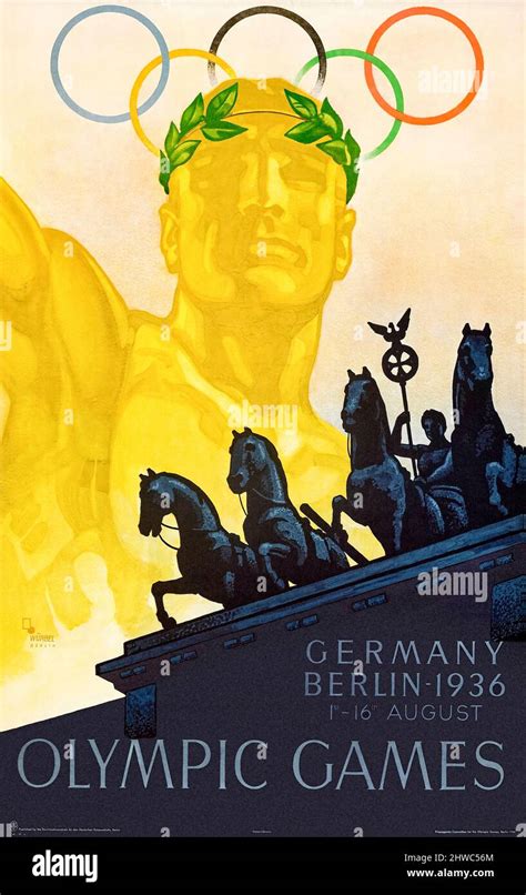 olympic games 1 16 august 1936 berlin germany poster designed by franz würbel 1896 1944