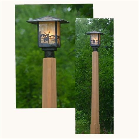 Rustic Outdoor Lighting With Cedar Lamp Post Barnhouse Flickr