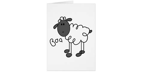 Sheep Stick Figure Card Zazzle
