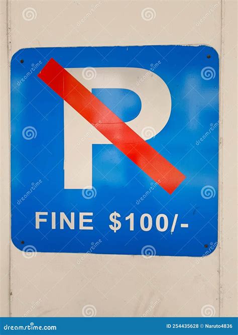 No Parking Signage Stock Photo Image Of Warning Blue 254435628