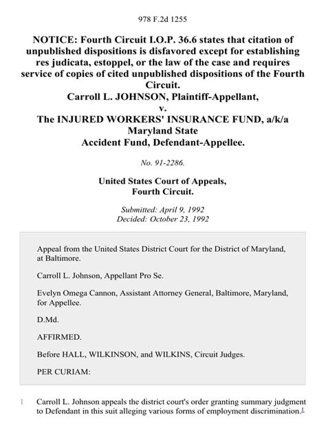 Some funds serve multiple purposes. Carroll L. Johnson v. The Injured Workers' Insurance Fund ...