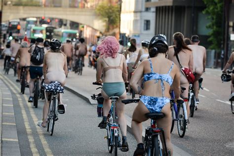 In Pictures Dozens Take Part In Naked Bike Ride Around Manchester