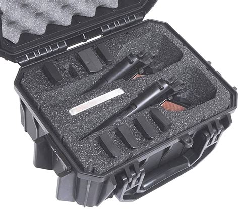 Case Club Waterproof 2 Pistol Case With Silica Gel And Heavy Duty Foam