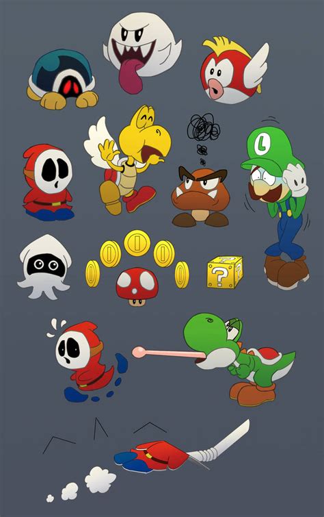 Super Mario Characters By Black Nocturne On Deviantart