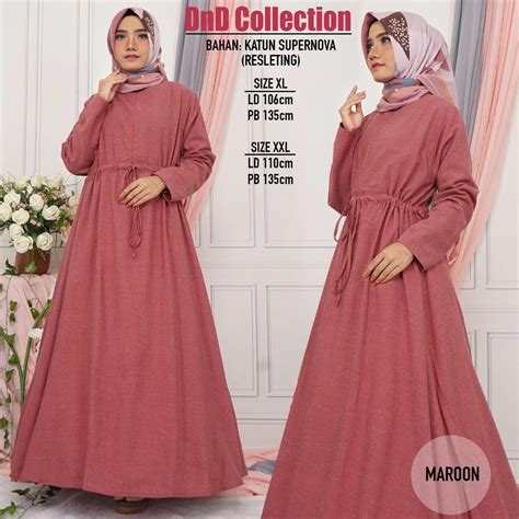 Gamis Terbaru Bahan Katun Model Gamis Terbaru