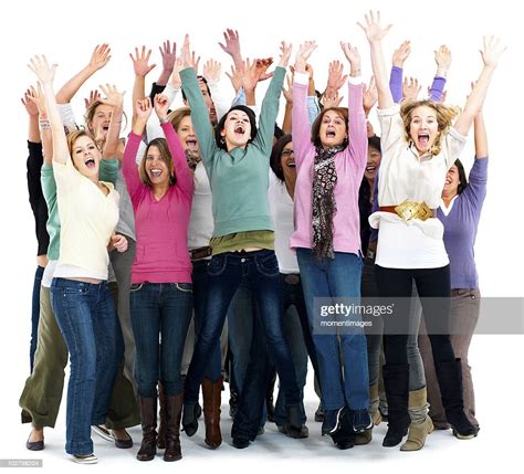 Group Of People Cheering High Res Stock Photo Getty Images