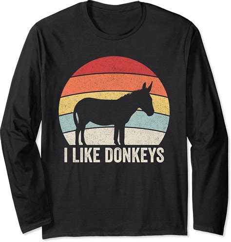 Retro I Like Donkeys Shirt Donkey Lover T Funny Donkey