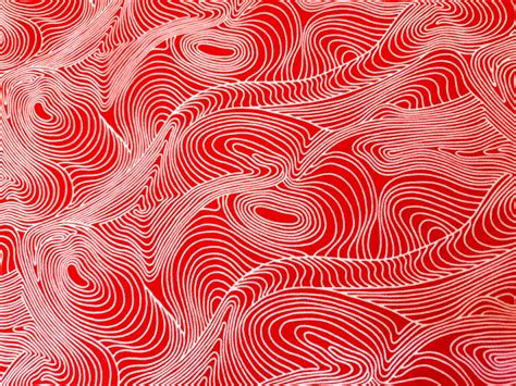 River Dreaming Red Aboriginal Fabrics