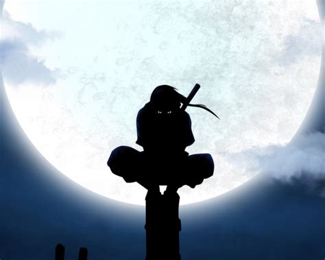 Free Download Uchiha Itachi Anbu Silhouette Moon Anime Utility Pole