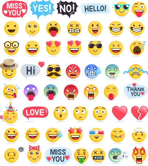 Emoji Icons Emoticon Symbols Face Expression Signs Minimalistic The