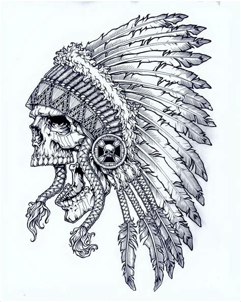 Pin By Anthony Soto On Craneo Indian Skull Tattoos Native American