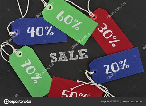 Text Sale And Labels With Different Percentages Stock Photo By ©nito103