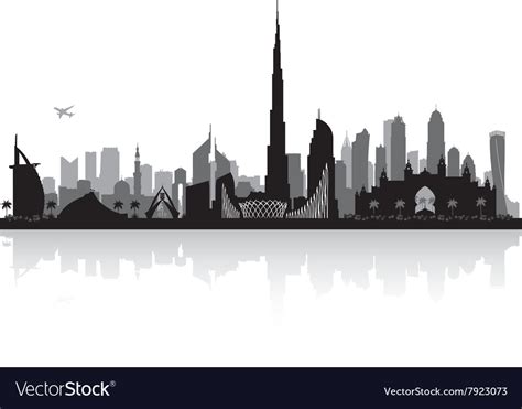 Use this dubai skyline silhouette dubai skyline silhouette. Dubai uae city skyline silhouette Royalty Free Vector Image
