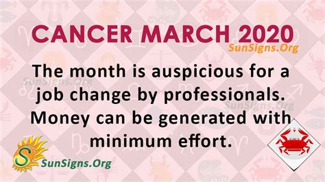 The impossible becomes possible and the improbable becomes probable! Cancer March 2020 Monthly Horoscope Predictions | SunSigns.Org
