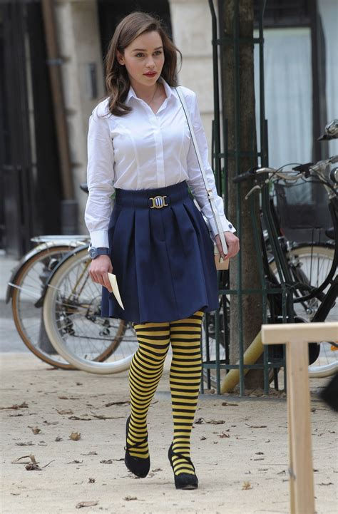 Emilia Clarke On The Set Of Me Before You In Paris 06192015 Hawtcelebs
