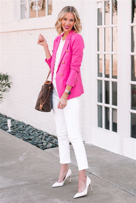How To Wear A Pink Blazer 8 Styling Ideas Straight A Style
