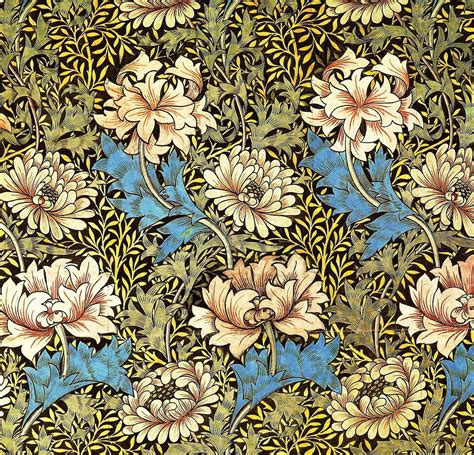 19th Century Wallpaper Patterns 1876 Chrysanthemum Chrysanthemum