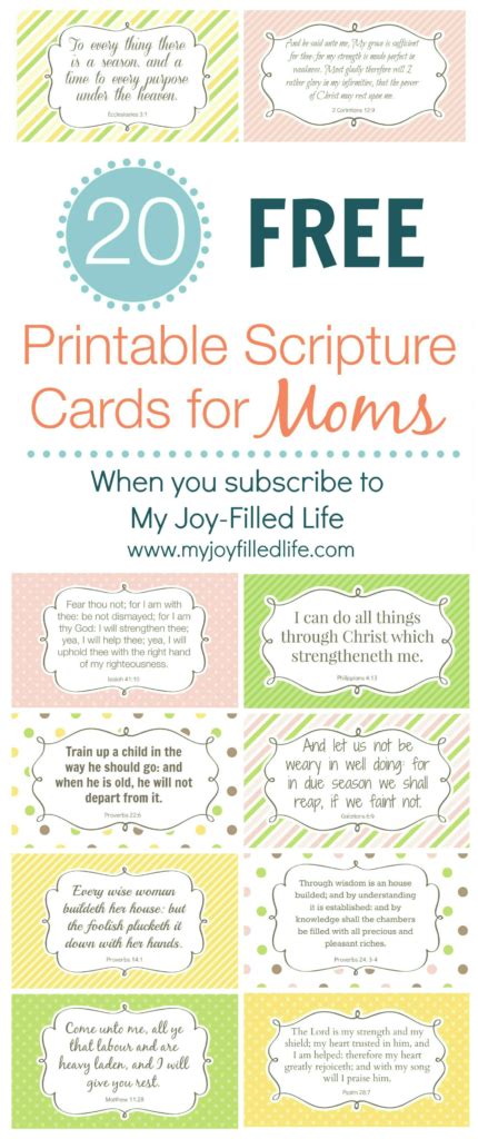 Encouragement For Moms Free Printable Scripture Cards My Joy Filled
