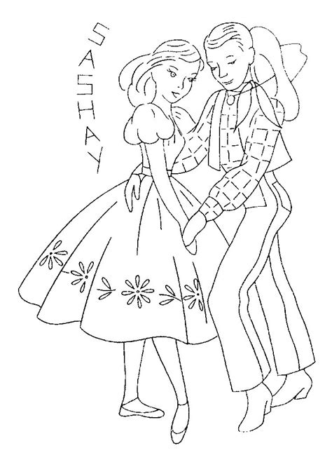 Square Dance Coloring Pages