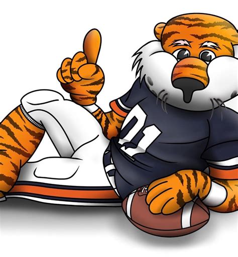 Auburn Tigers Mascot Aubie Drawing Digital Print Png Etsy