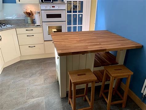 Freestanding kitchen island with tilting waste bin. Freestanding Kitchen Island with Double Breakfast Bar ...
