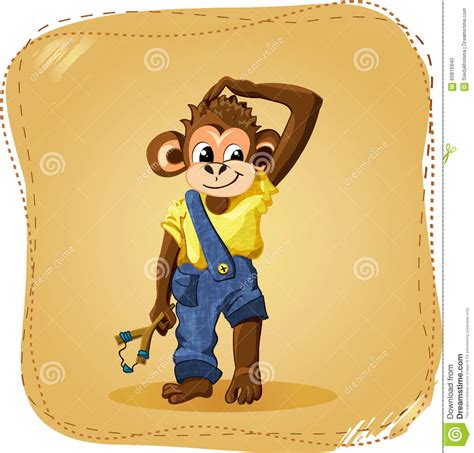 Cartoon Monkey Boy Stock Illustration Image 60816940