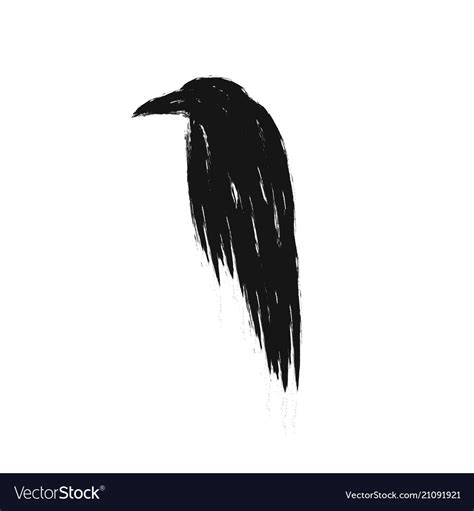 Raven Head Silhouette