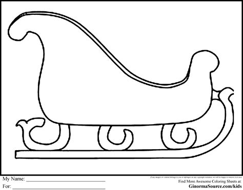 Santa And His Sleigh Coloring Pages Free Printable Christmas Coloring