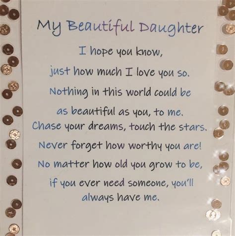 My Beautiful Daughter Poem Card Daughter Poems Prayers For My