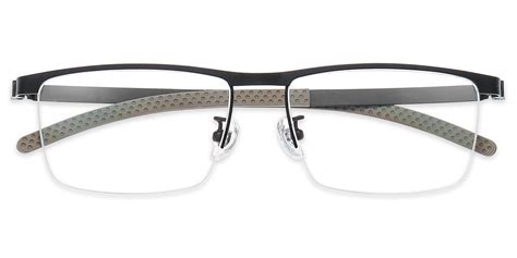 Men Glasses Large T41828 Matt Black Titanium Rectangle Frame Firmoo Uk