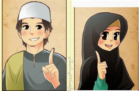 Gambar Kartun Muslimah Sahabat Sejati Bertiga Adzka