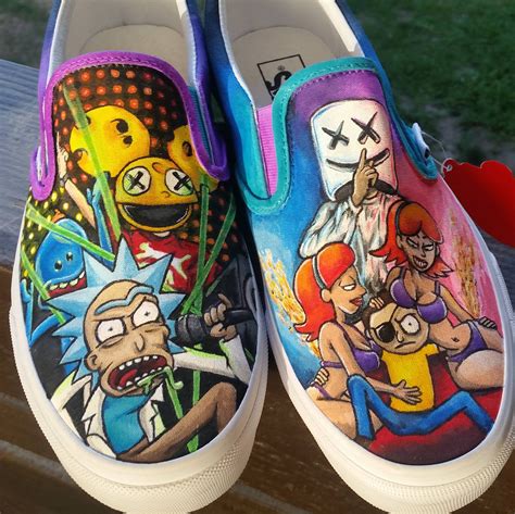 Custom Rick And Morty X Deadmau5 X Marshmello Vans Vans