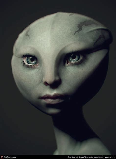 Aena Alien Girl By Jonas Thornqvist 3d Alien Girl Grey Alien Alien Female