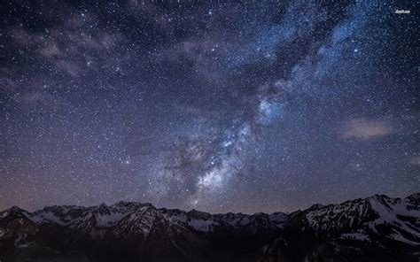Milky Way Above The Mountains 705388 Walldevil