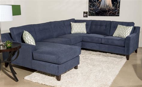 Contemporary 3 Piece Sectional Sofa With Chaise By Klaussner Wolf And