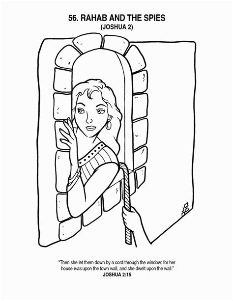 These drawings make great memory aids to review our collection of bible story coloring sheets. Rahab helps the spies (With images) | Rahab, Sunday school ...