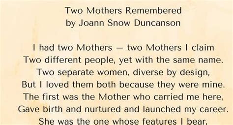 Two Mothers Remembered A Beautiful Poem About Mothers Dementia And