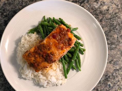 Easy Oven Baked Salmon With Green Beans And Rice How To Make Pesto