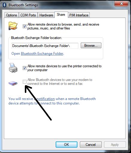 Enable Bluetooth Modem Internet Connection Sharing In Windows 7 Super