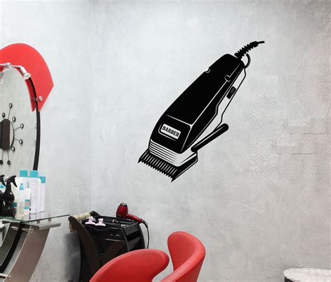 Vinyl Wall Decal Haircut Machine Barbershop Hairdressing Salon Sticker