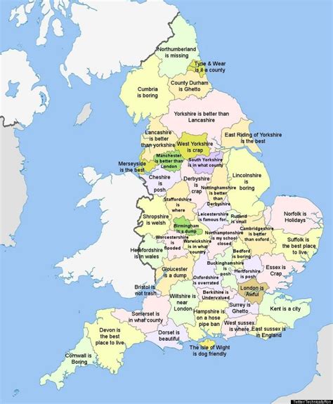 This Is The Greatest Map Of English Counties You Will Ever See