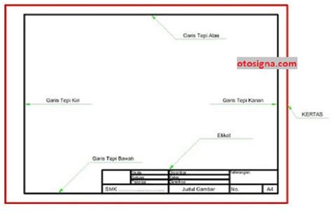 Ukuran Etiket Gambar Teknik A4 Ilmu
