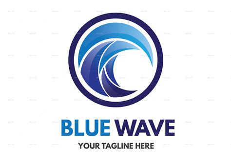 Blue Wave Logo Template By Mollusca Graphicriver